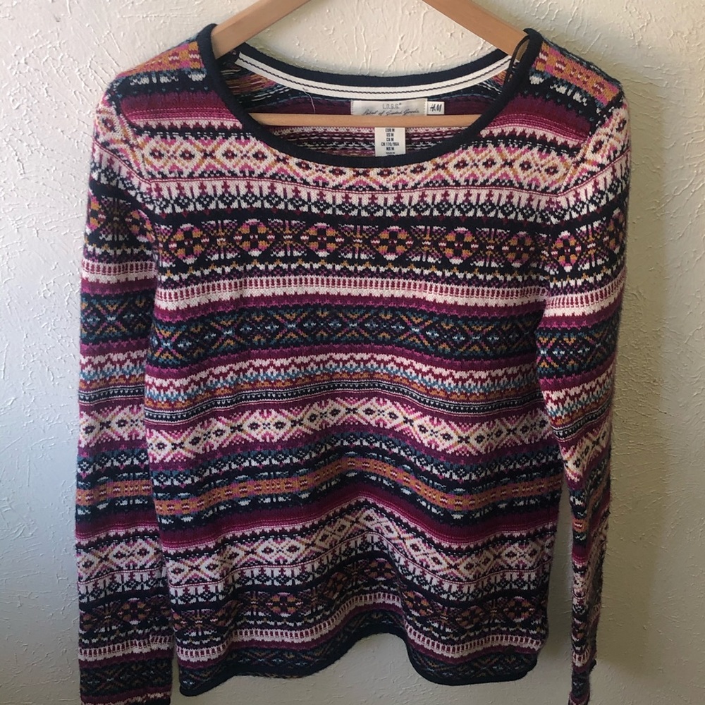 H&M Fair Isle Sweater Size Medium